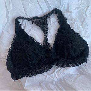 black lace bralette